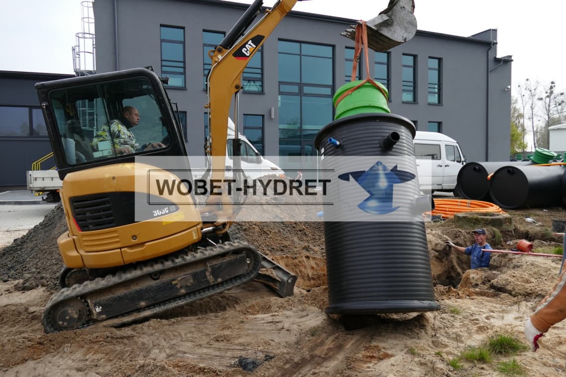 Montaż przepompowni P120/4,5 Montaż przepompowni P120/4,5